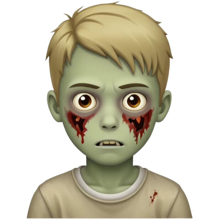 boy zombie teen with dark blonde hair emoji