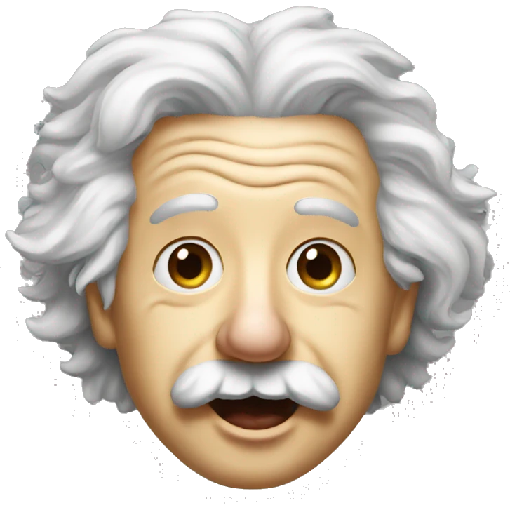 albert einstein with tongue out emoji