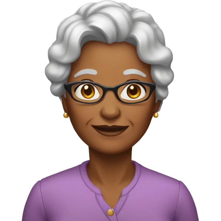 a woman 65 years old emoji