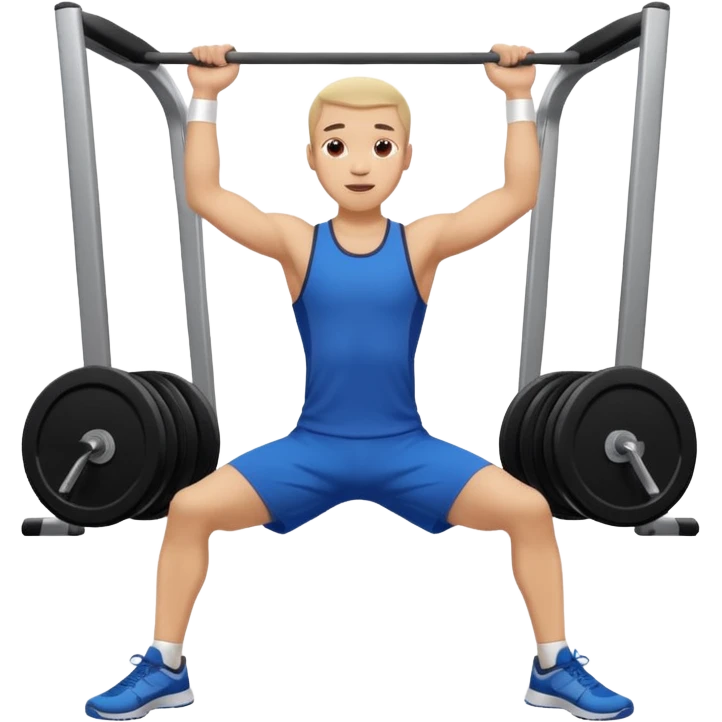 man stretching in gym emoji