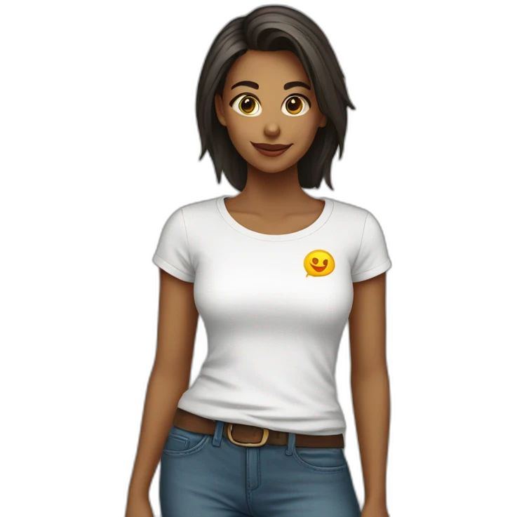 Camiseta feminina emoji