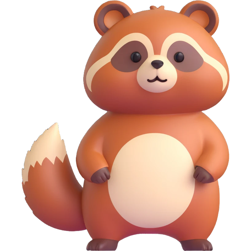 cute tanuki, standing  emoji
