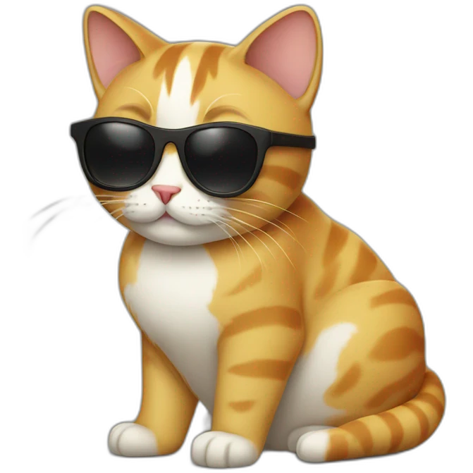 Cat with sunglasses emoji