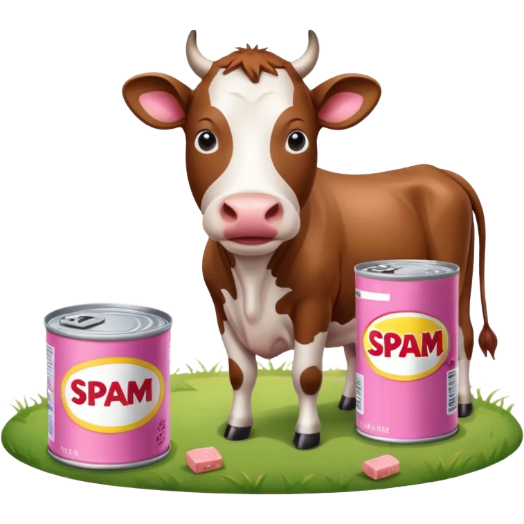 one cow one SPAM emoji