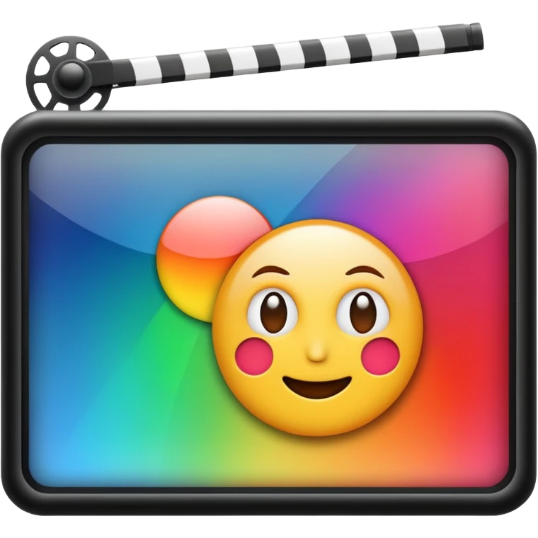 big screen with a movie emoji