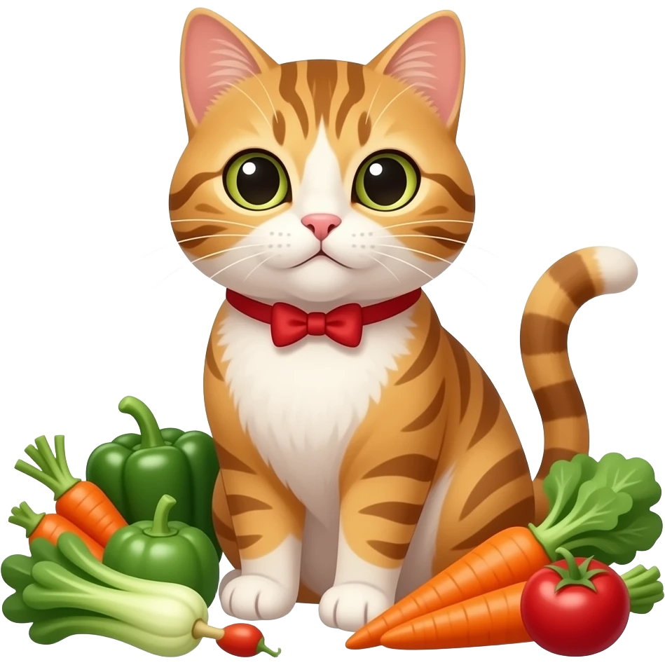 cat with veggies emoji