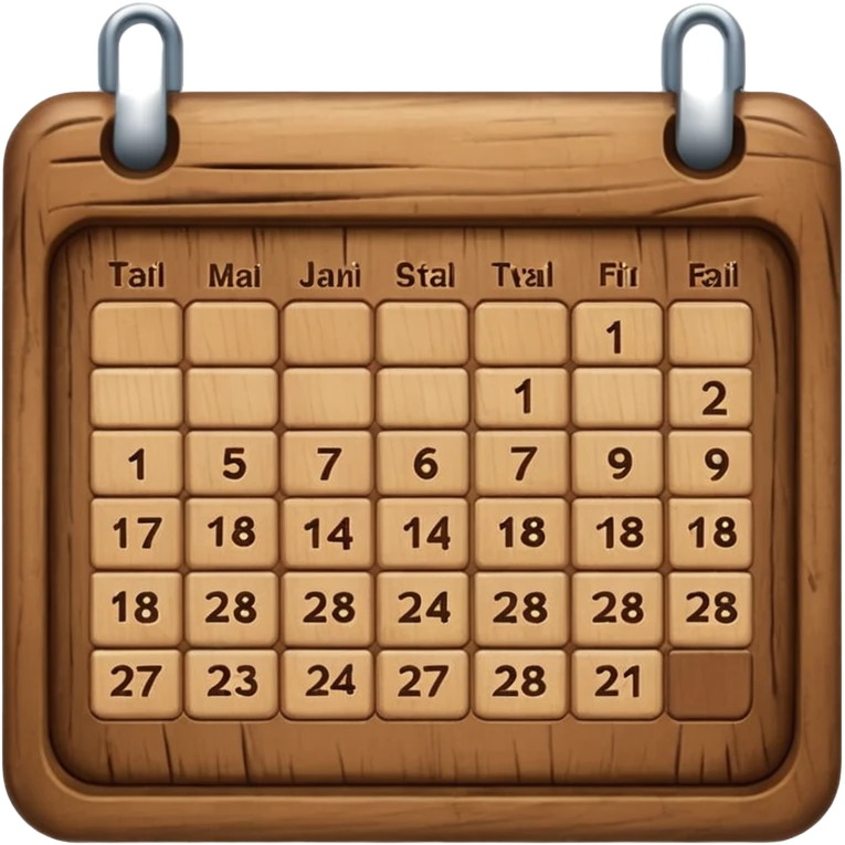calendar wood emoji
