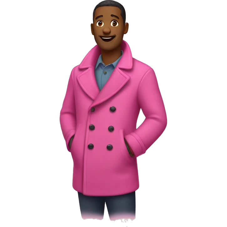 Pink pea coat emoji