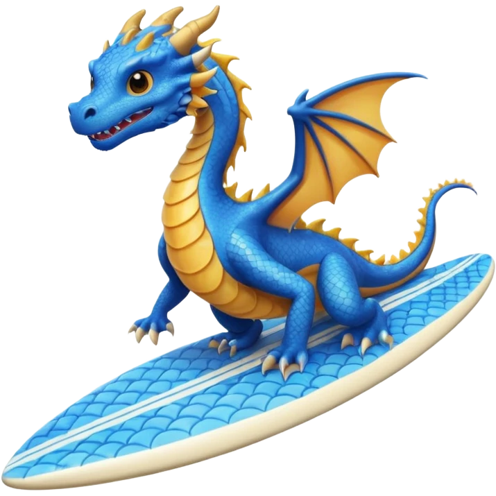 Dragon in a board in the beach emoji