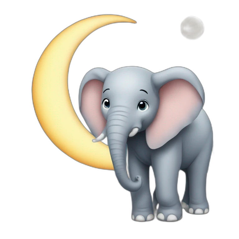 elephant on the moon emoji