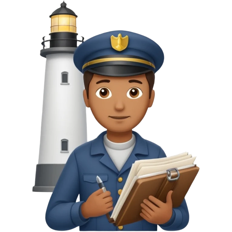light house Keeper with Logbook emoji