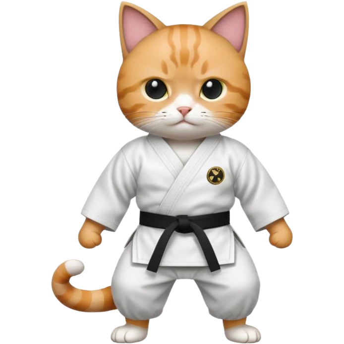 Cat in a karate gi emoji