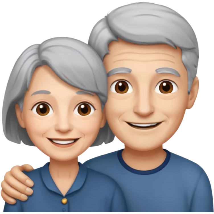 lo mismo que estas haciendo solo coloca alado de la abuela un hombre joven  emoji