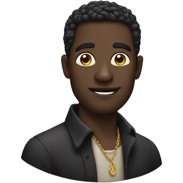 darkskin guy with massive earrings emoji