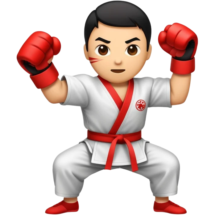 An emblem-style emoji representing striking martial arts. The design features a powerful punch icon surrounded by dynamic lines, symbolizing speed and strength. A black and red color scheme highlights intensity, with a bold and clean font for the text 'Striking Arts'. Transparent background. emoji