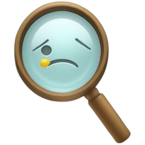caе using magnifier emoji
