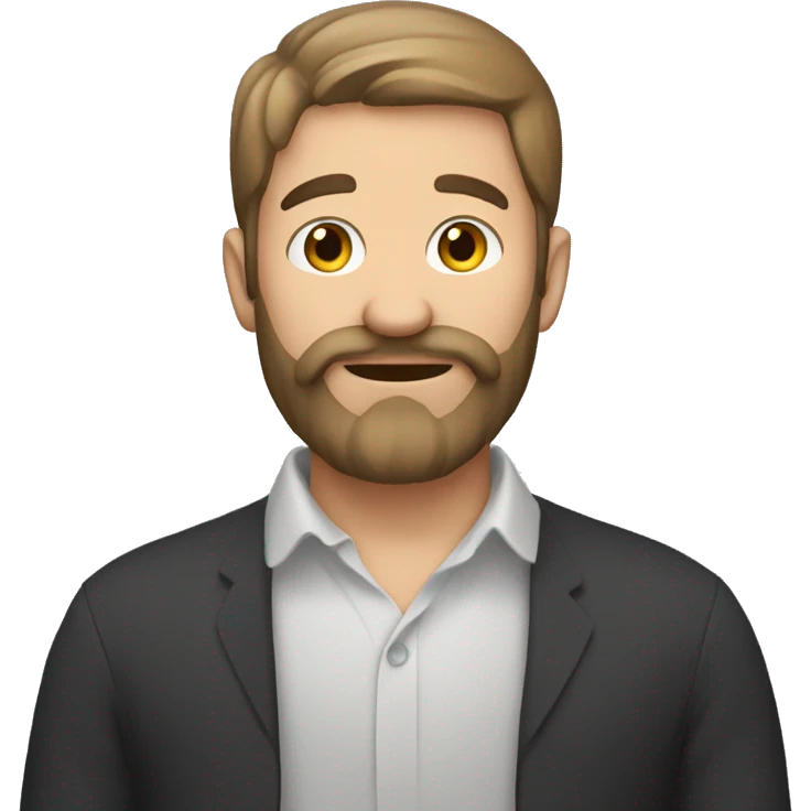 French beard person holding both ears emoji