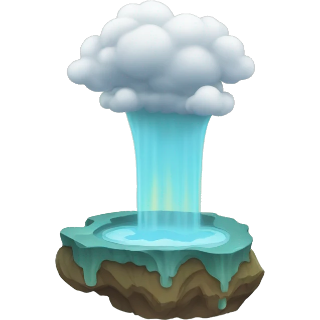 Geyser with vapor emoji
