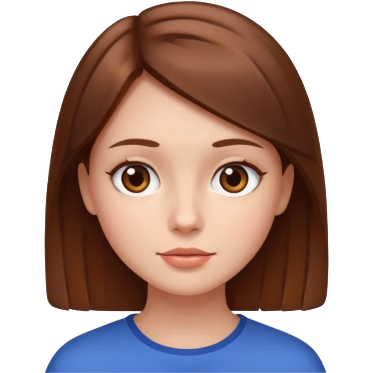 a girl with square face emoji