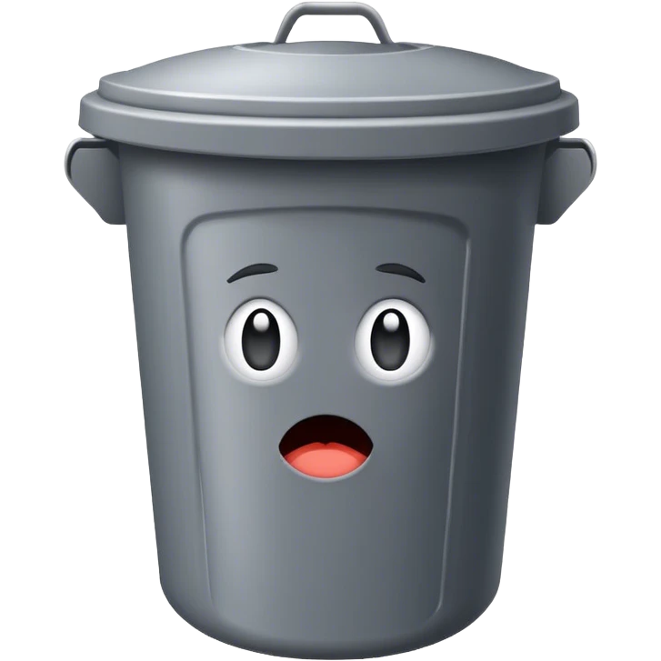  garbage bin, without recycle symbol emoji