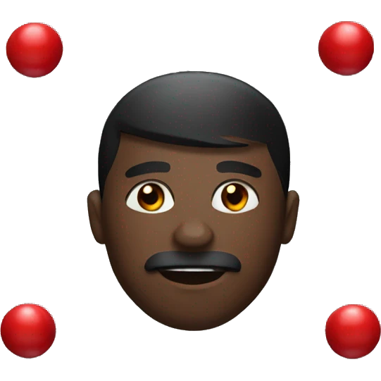 black boxer with red beads emoji