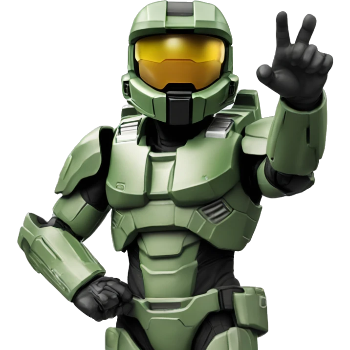 Master Chief raising ring finger at you emoji