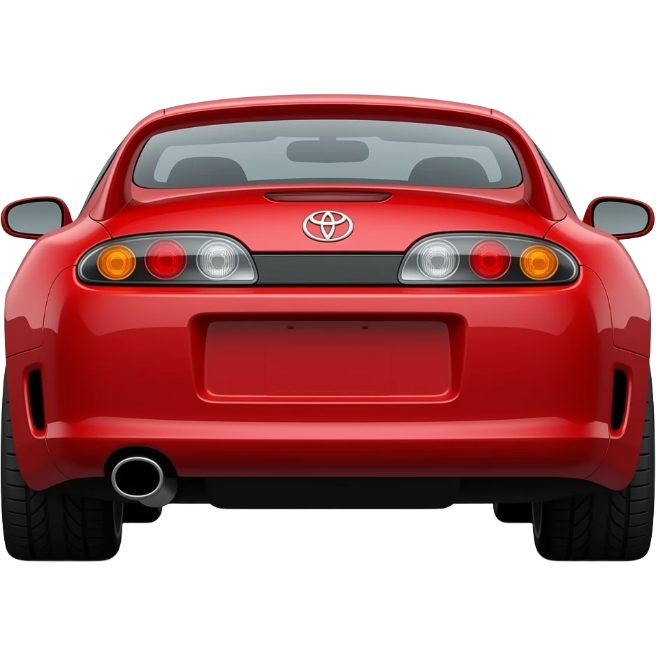 1994 Toyota Supra RS red back view emoji
