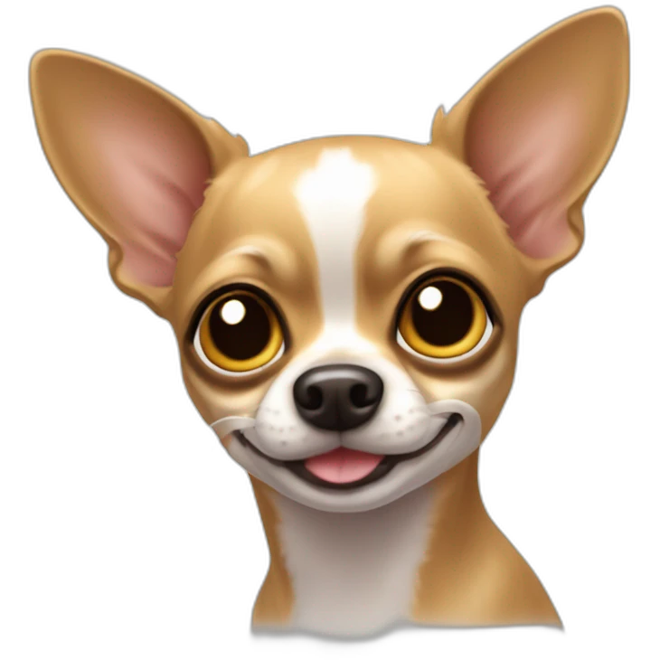 Long haïr fawn chihuahua emoji