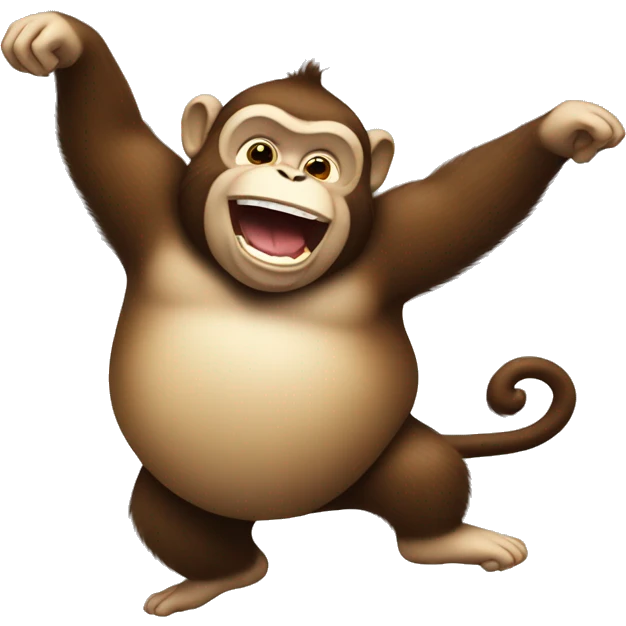 fat monkey dancing emoji