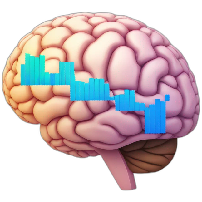 brain with stock price chart emoji