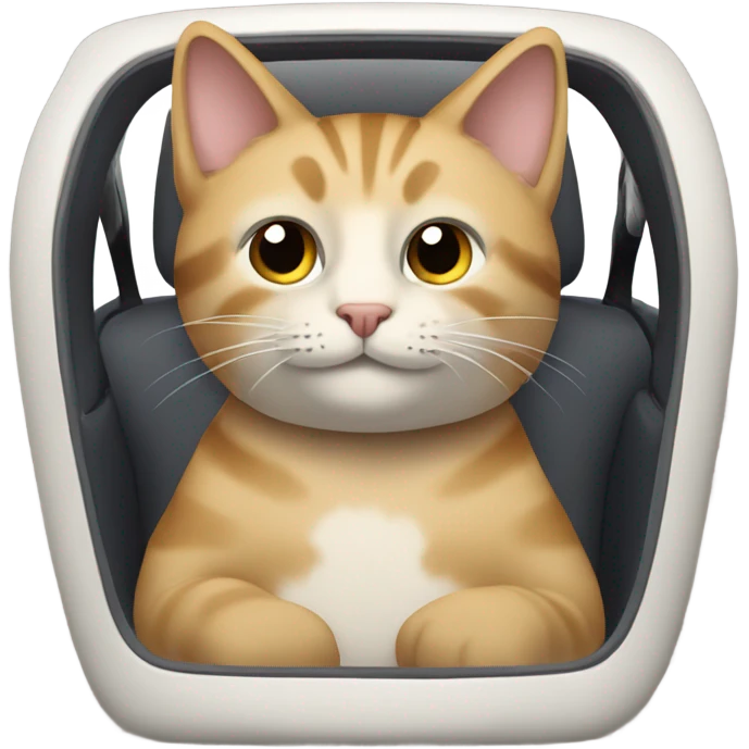 Car with a cat in it emoji