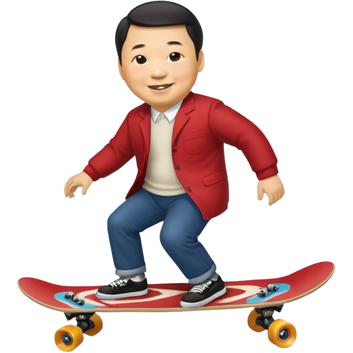 Xi_Jinping riding skate board emoji