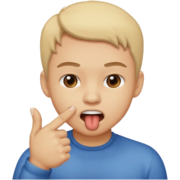 labio mordiendo un dedo emoji