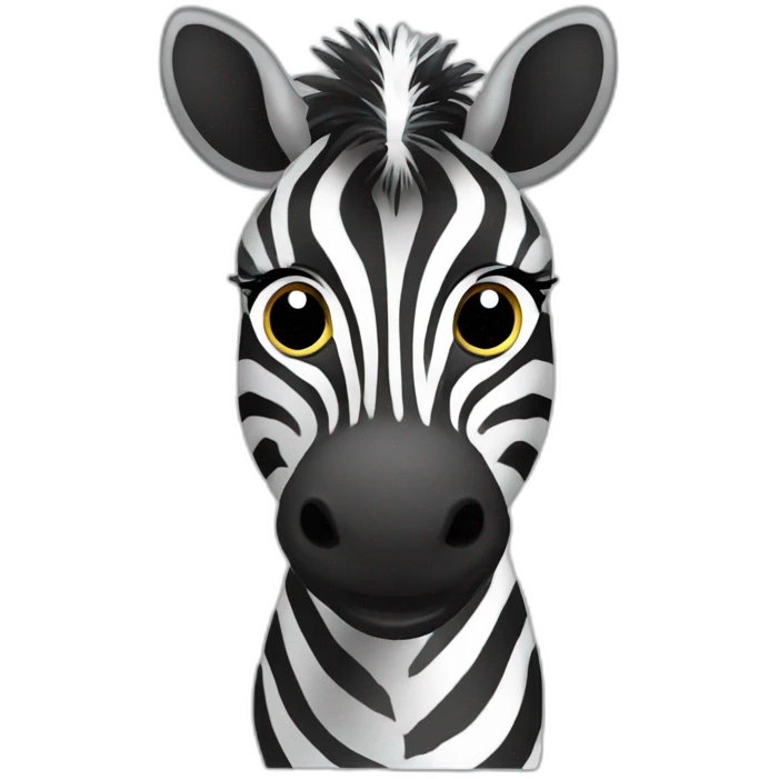 zebra with pacifier emoji