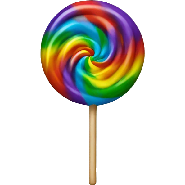 Rainbow swirl lollipop emoji