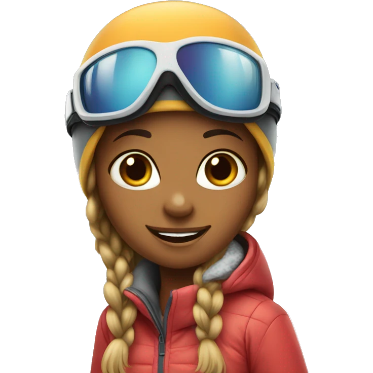 snowboarding young girl emoji