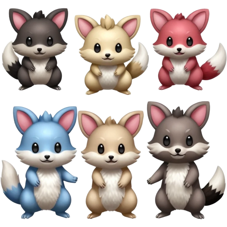 Teddiursa-Pachirisu-Minccino-Obstagoon-fusion  emoji