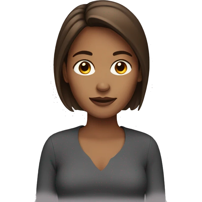 Woman with brown hair emoji