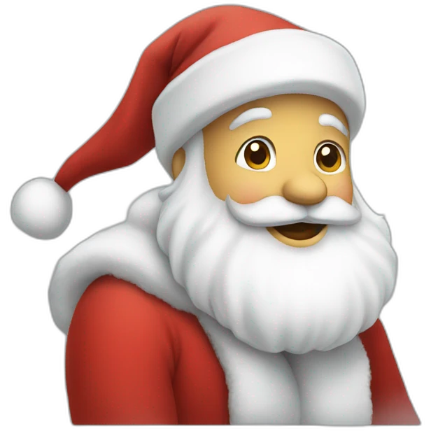 Santa claus hug emoji