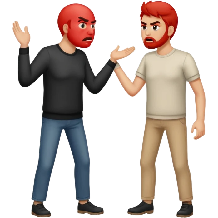 two men arguing full body emoji
