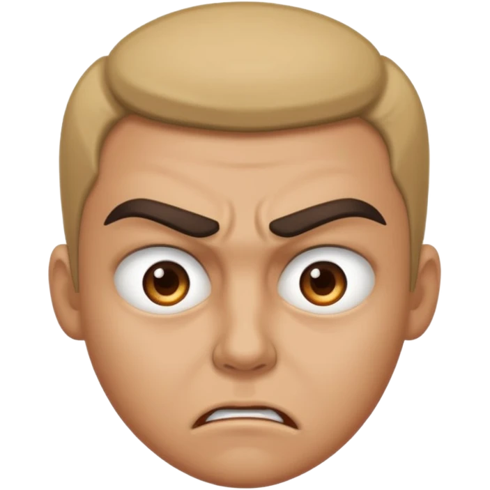 merge the angry eyebrows with the expressionless face emoji's mouth emoji