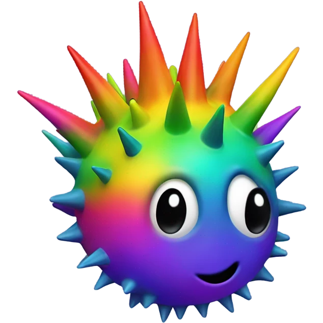 spikey rainbow emoji