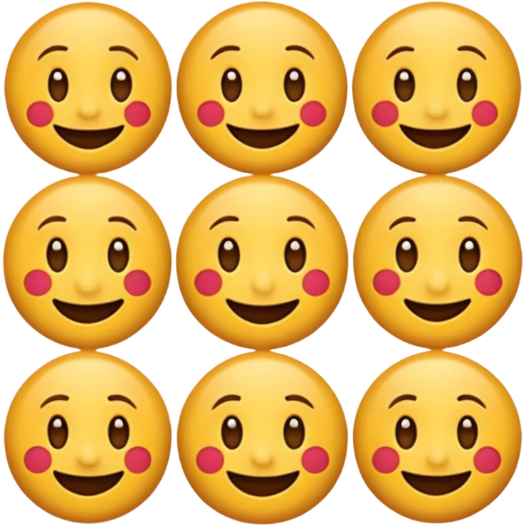 Emoji  rond  qui rougis  parce qu’il est timide. Pas de sourire  emoji