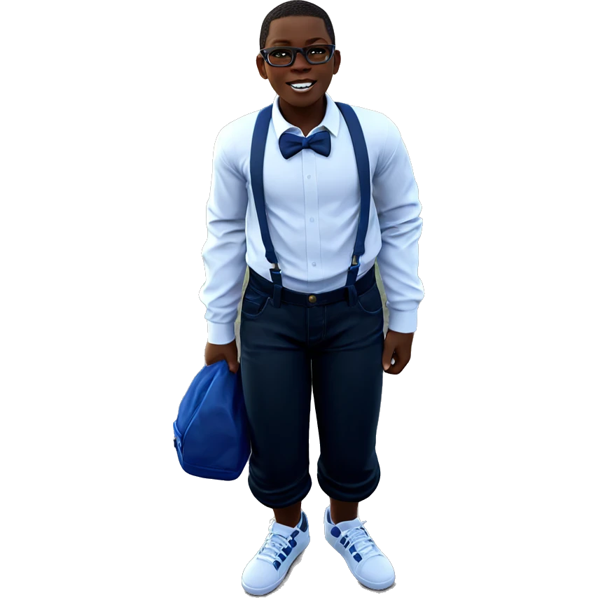 confident boy in white shirt emoji