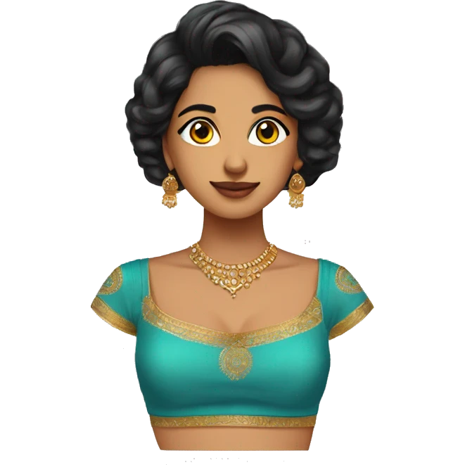 Crop top south asian indian  emoji
