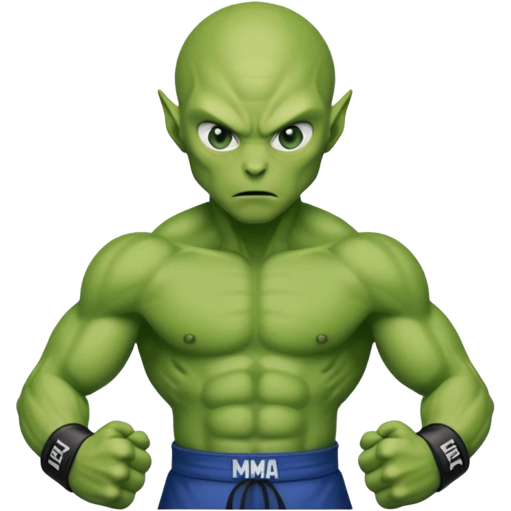 alien MMA fighter emoji