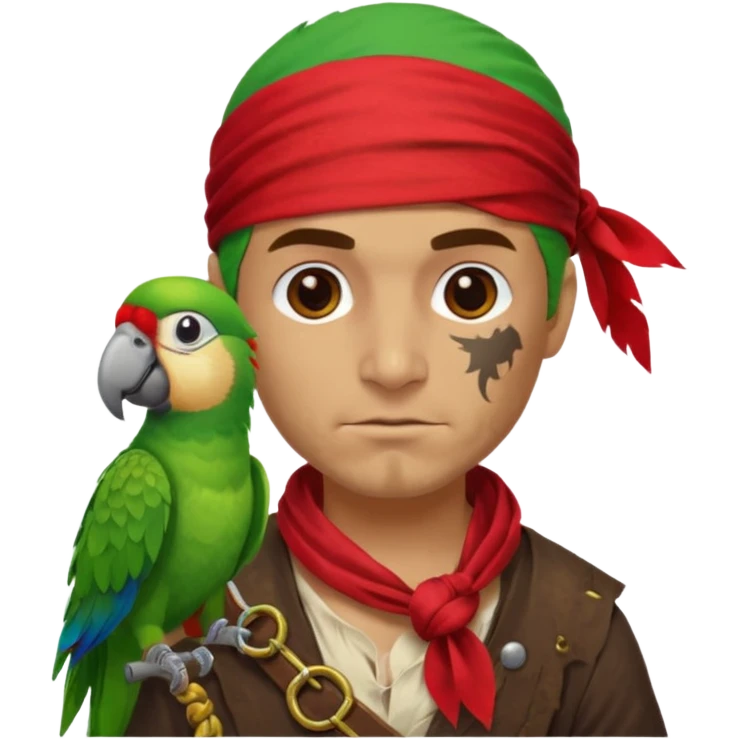 pirate and parrot emoji