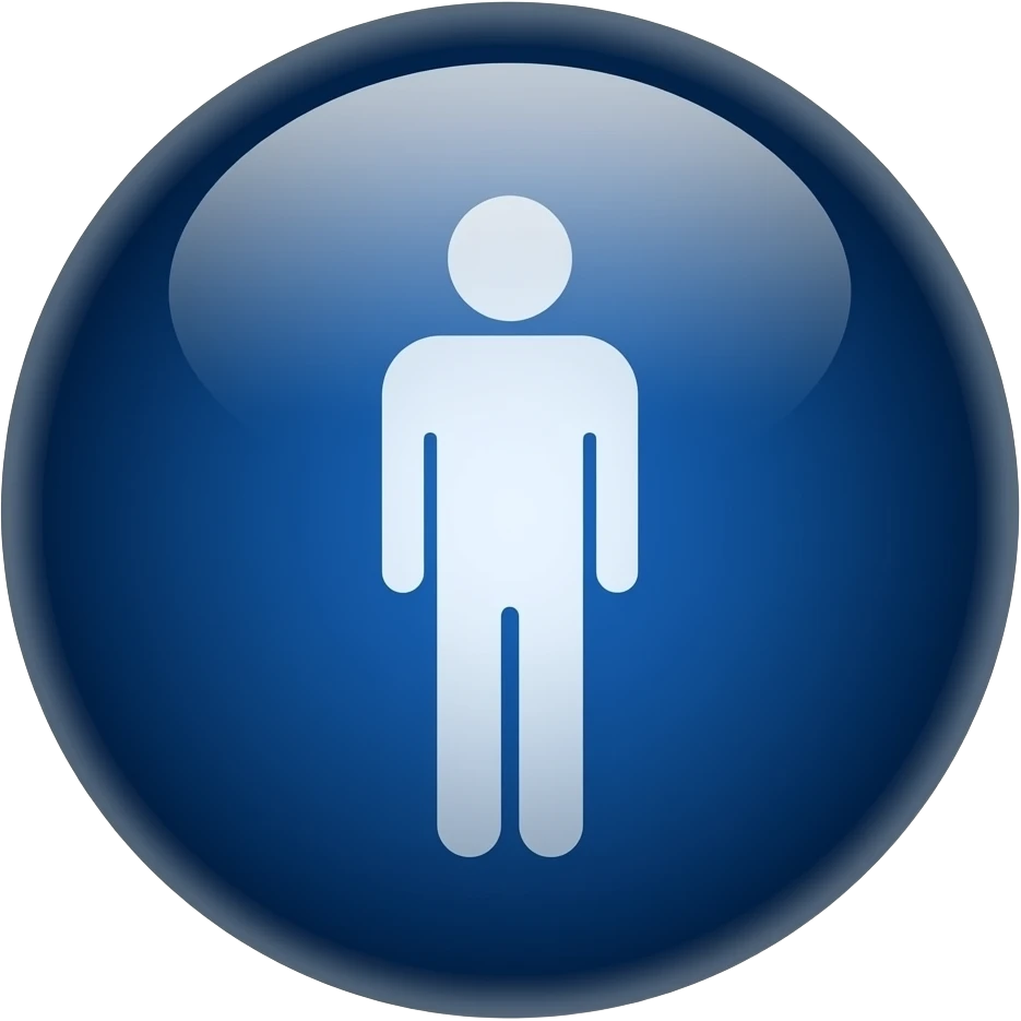 Hazme un bolita azul un poquito más oscuro y en el centro un chulito de color blanco emoji