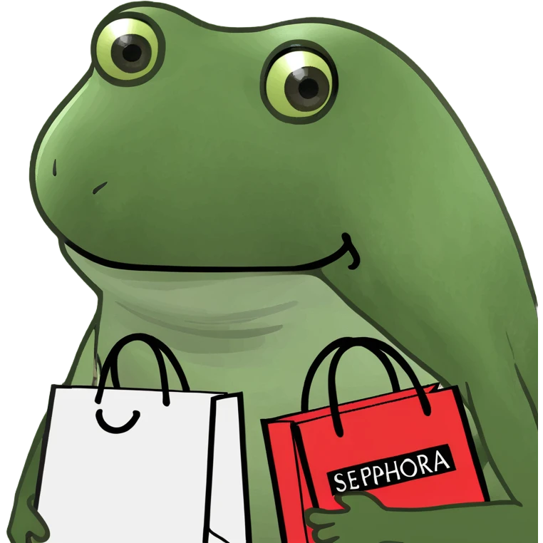 Sephora bag with lots of products in it emoji