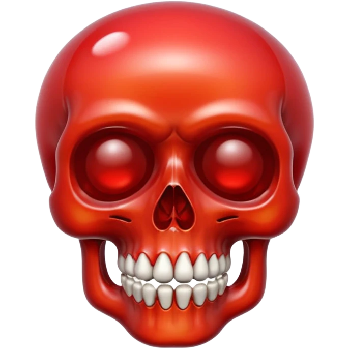 Skull red jelly Candy emoji